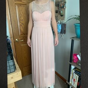 Trixxi (Sears), size M, light blush/pink, long formal/bridesmaid/prom dress